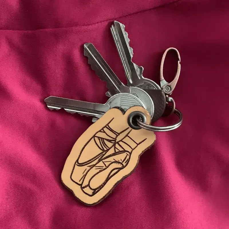 Porte-clé personnalisé en cuir pour une danseuse
