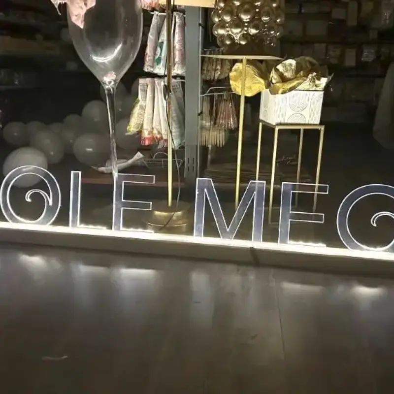 Enseigne en PVC transparent avec éclairage led pour un restaurant de plage sur Bastia.